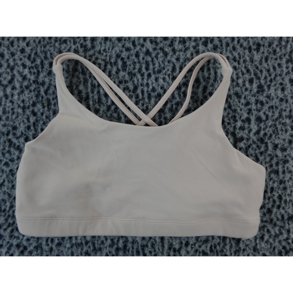 Athleta Girl Upbeat Bra 2.0 Light Beige Nude Tan XXL 16 Strappy Sports Bra
